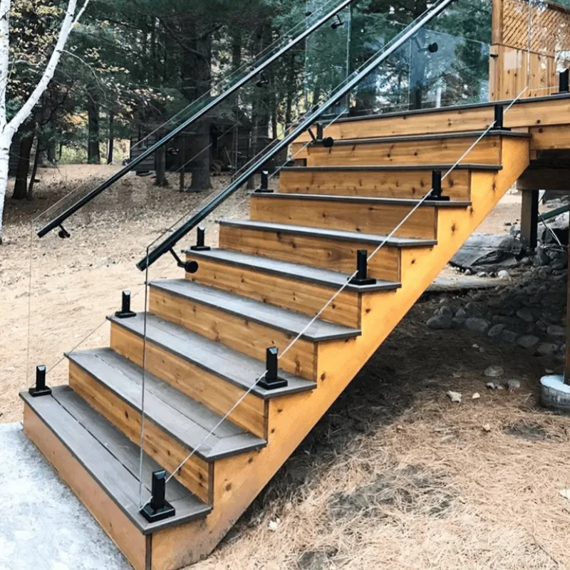 ringhiera per scale in vetro